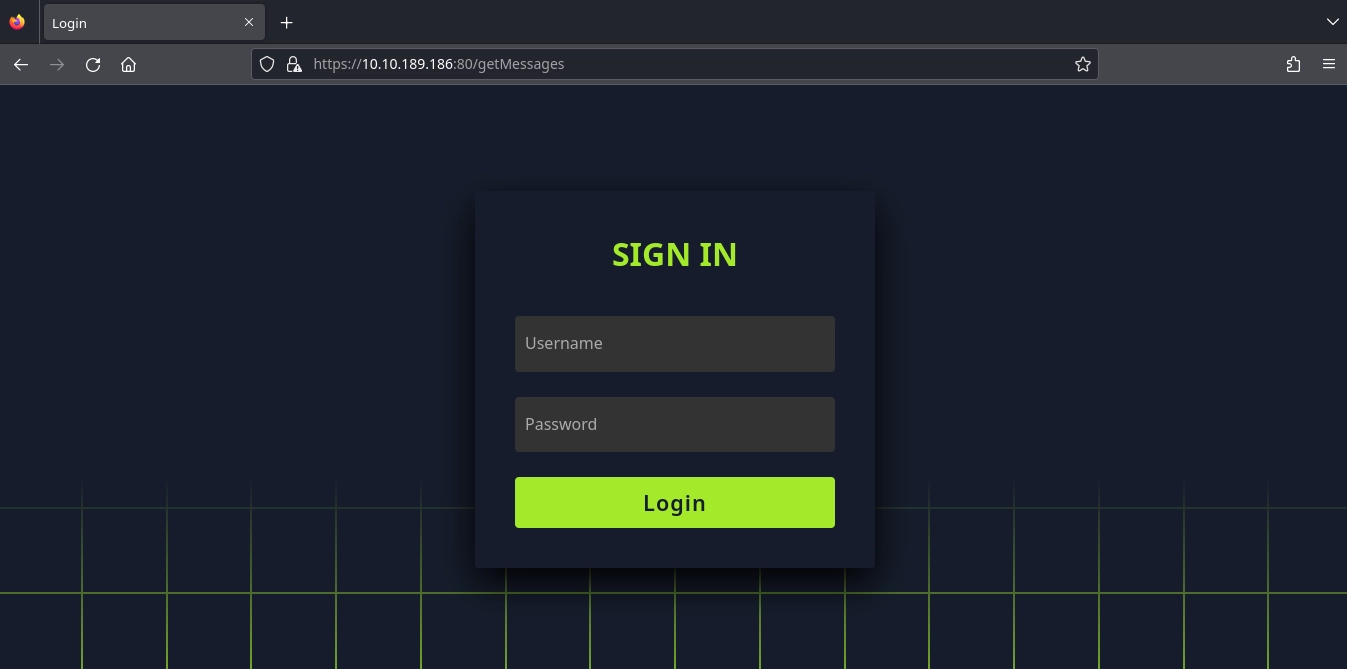 Web Server Login Page