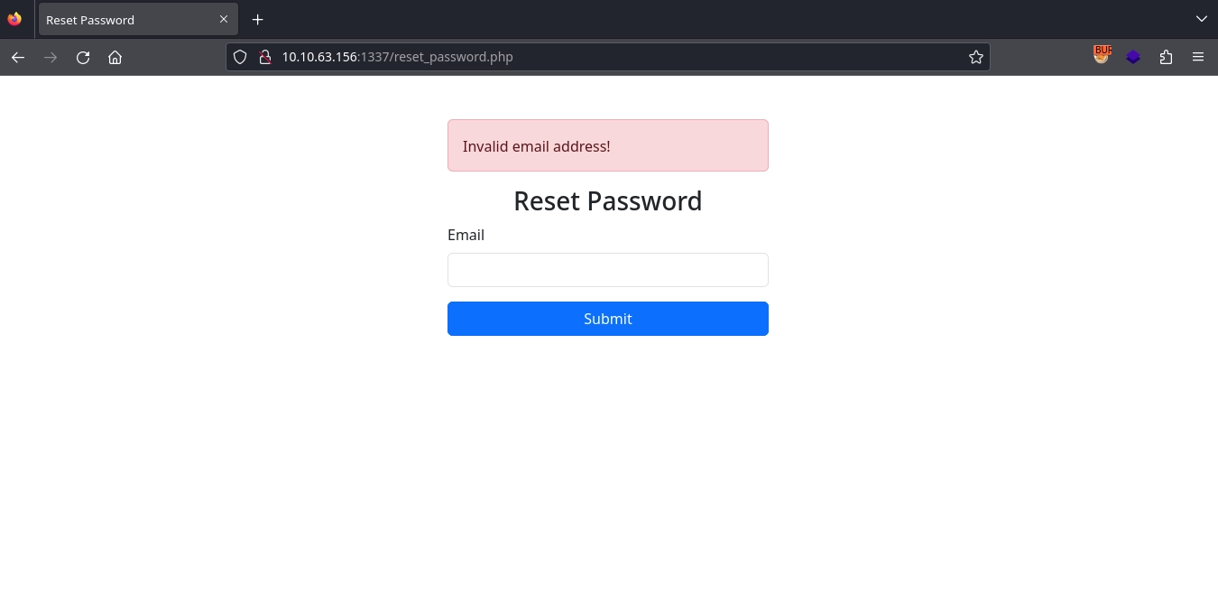 Web 1337 Reset Password Invalid Email